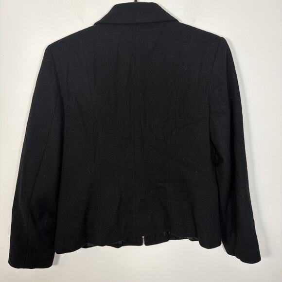 Alanni by Donnybrook 100% Wool Full Zip Jacket 12 Black Ukraine Dress Pea Coat - Picture 5 of 7